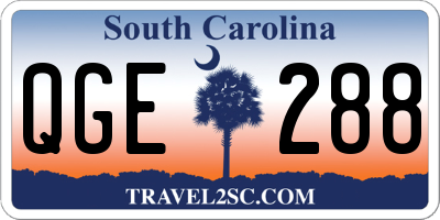 SC license plate QGE288