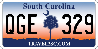 SC license plate QGE329
