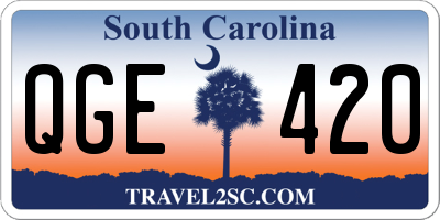 SC license plate QGE420