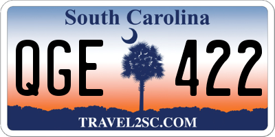 SC license plate QGE422