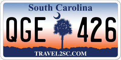 SC license plate QGE426