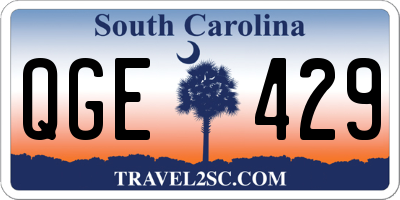 SC license plate QGE429