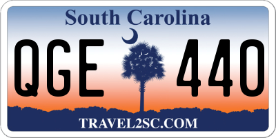 SC license plate QGE440