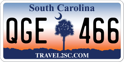 SC license plate QGE466