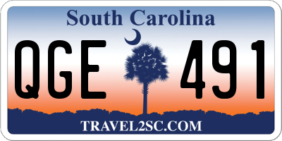 SC license plate QGE491
