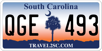 SC license plate QGE493