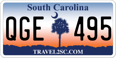 SC license plate QGE495