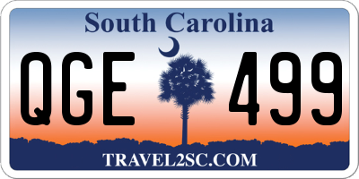 SC license plate QGE499