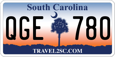 SC license plate QGE780