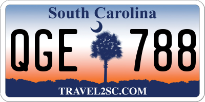 SC license plate QGE788