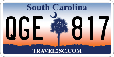 SC license plate QGE817