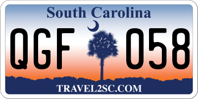SC license plate QGF058