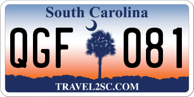 SC license plate QGF081