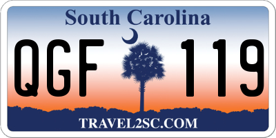 SC license plate QGF119