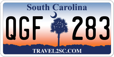 SC license plate QGF283