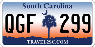 SC license plate QGF299