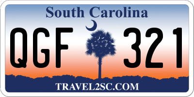SC license plate QGF321