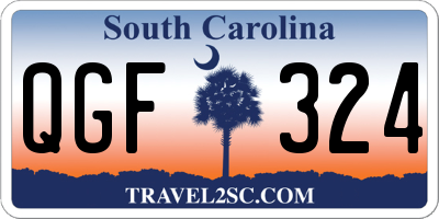 SC license plate QGF324