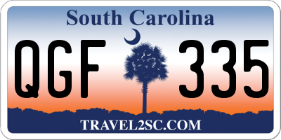 SC license plate QGF335