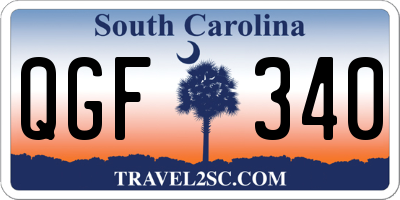 SC license plate QGF340