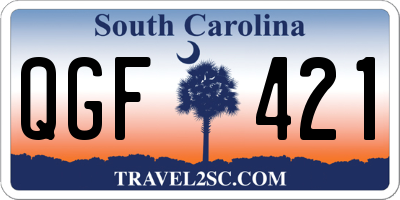 SC license plate QGF421