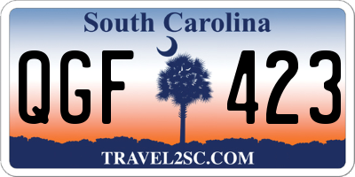 SC license plate QGF423