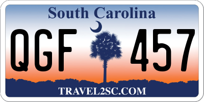 SC license plate QGF457