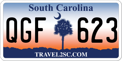SC license plate QGF623