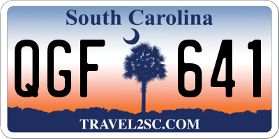 SC license plate QGF641