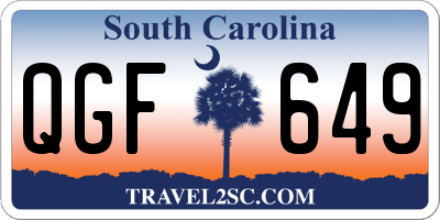 SC license plate QGF649