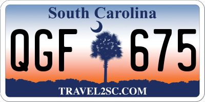 SC license plate QGF675