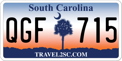 SC license plate QGF715