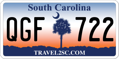 SC license plate QGF722