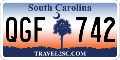 SC license plate QGF742