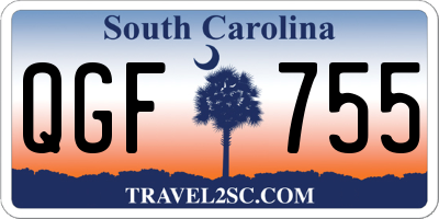 SC license plate QGF755