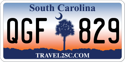 SC license plate QGF829