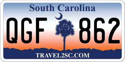SC license plate QGF862
