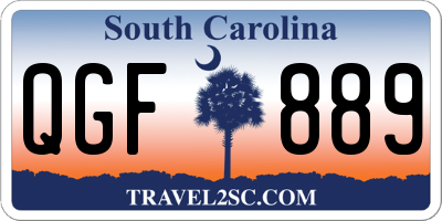 SC license plate QGF889