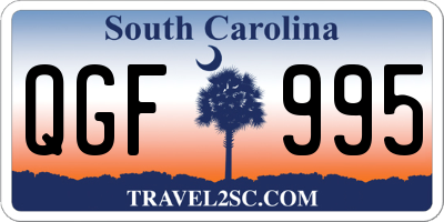 SC license plate QGF995