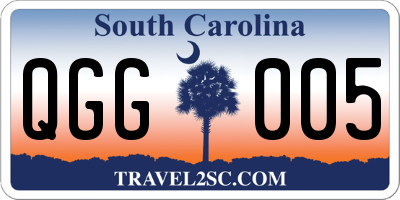 SC license plate QGG005