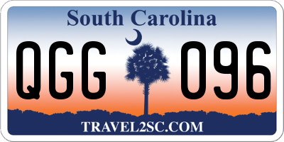 SC license plate QGG096
