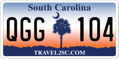 SC license plate QGG104