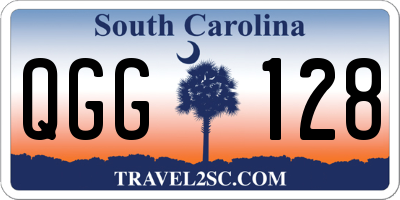SC license plate QGG128