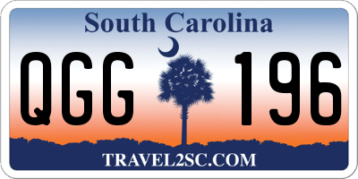 SC license plate QGG196