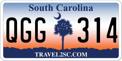 SC license plate QGG314