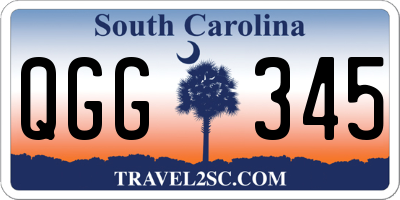 SC license plate QGG345