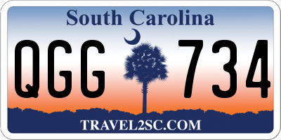 SC license plate QGG734
