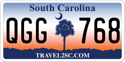 SC license plate QGG768