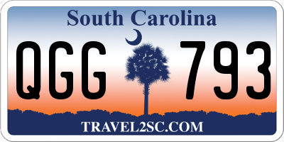 SC license plate QGG793