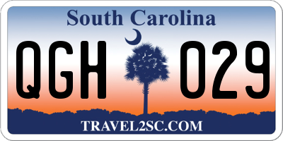 SC license plate QGH029